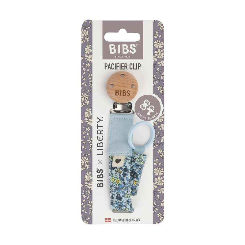 BIBS Accessories - Pacifier Clip Pacifier cord - Liberty - Chamomile Lawn/Baby Blue