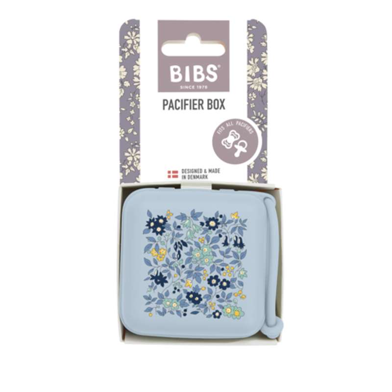 BIBS Accessories Pacifier Box - Pacifier box - Liberty - Chamomille Lawn/Baby Blue