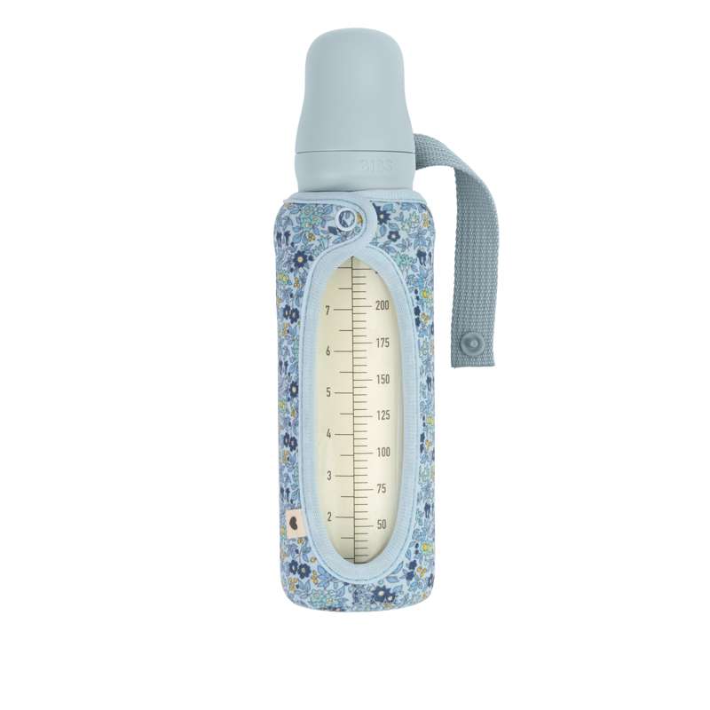 BIBS Bottle - Sleeve for Bottle - Large - 225 ml. - Chamomile Lawn/Baby Blue
