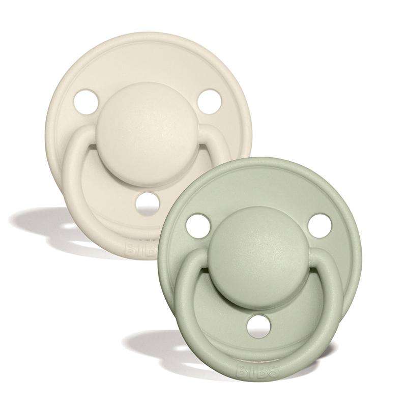 BIBS De Lux Pacifier - 2-Pack - Onesize - Silicone - Ivory/Sage