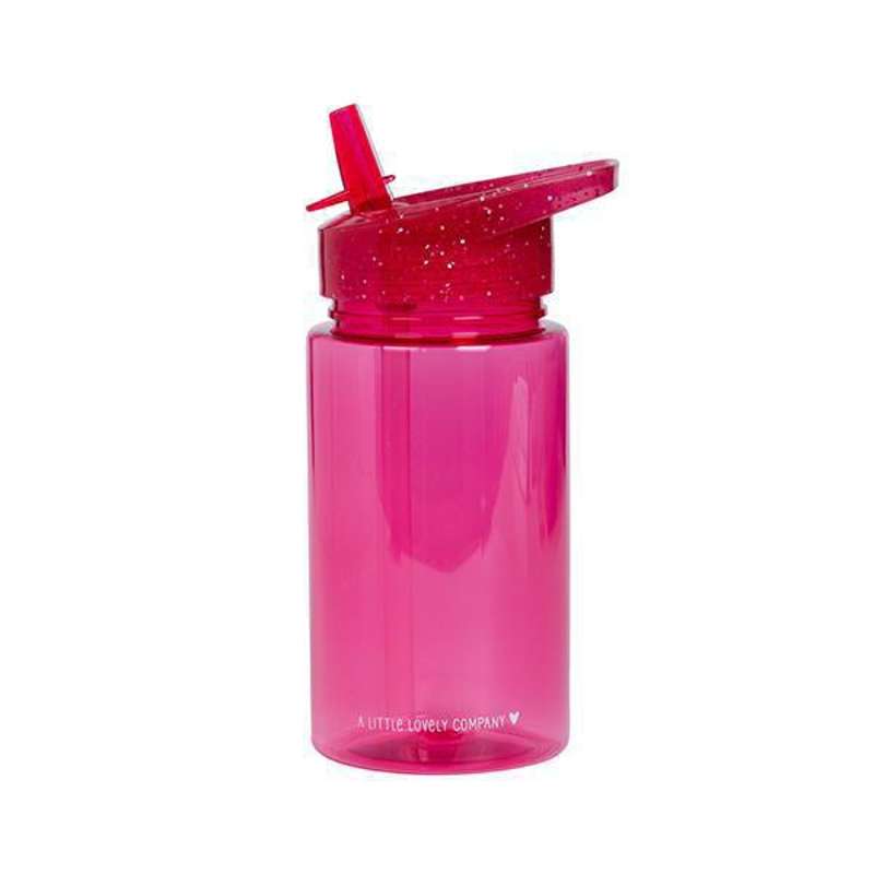 A Little Lovely Company Water Bottle - Glitter - Pink