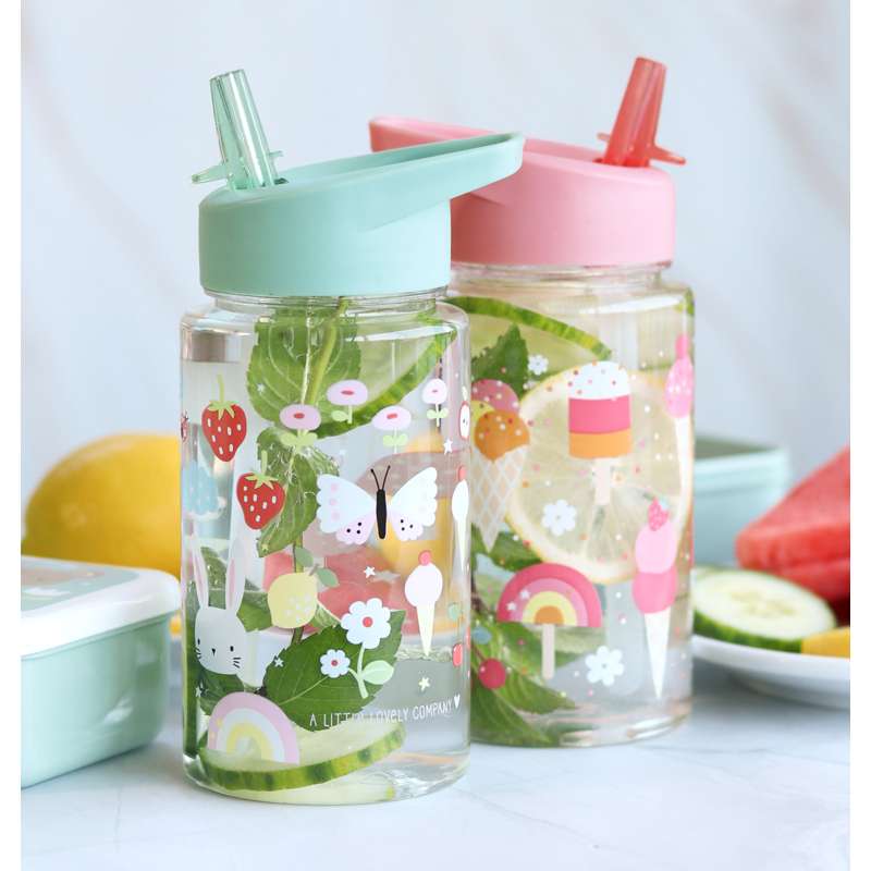 A Little Lovely Company Water Bottle - Ice Cream - Pink
