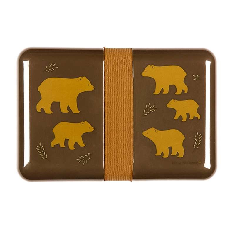 A Little Lovely Company Lunchbox - Bears - Brown