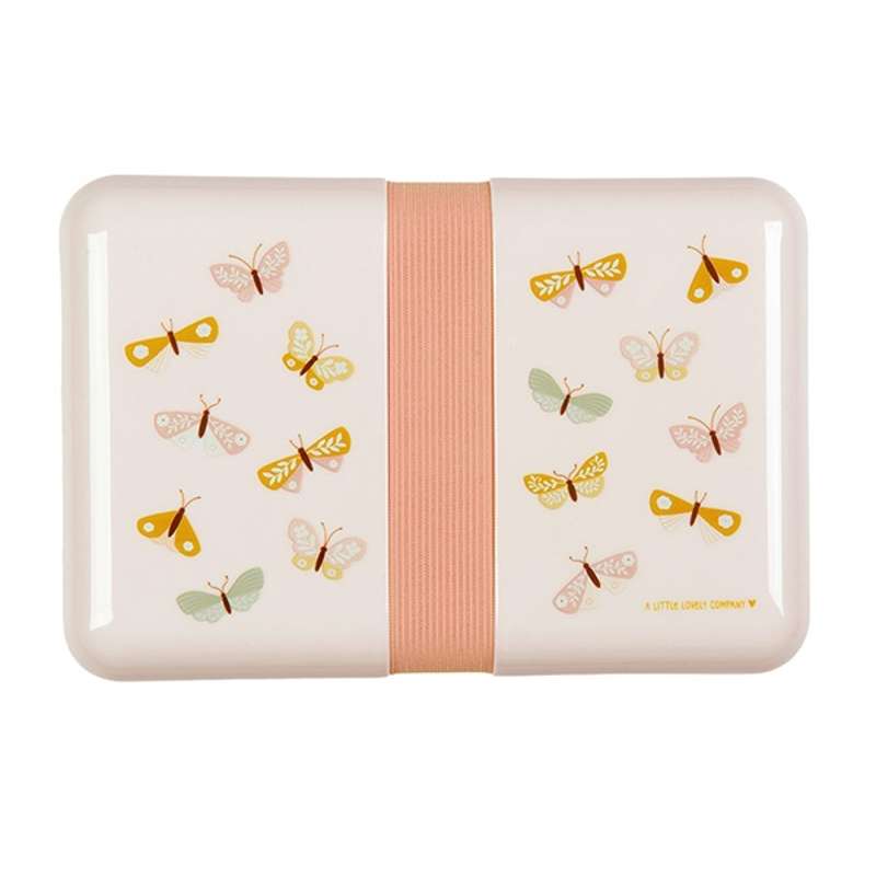A Little Lovely Company Lunchbox - Butterflies - Pink