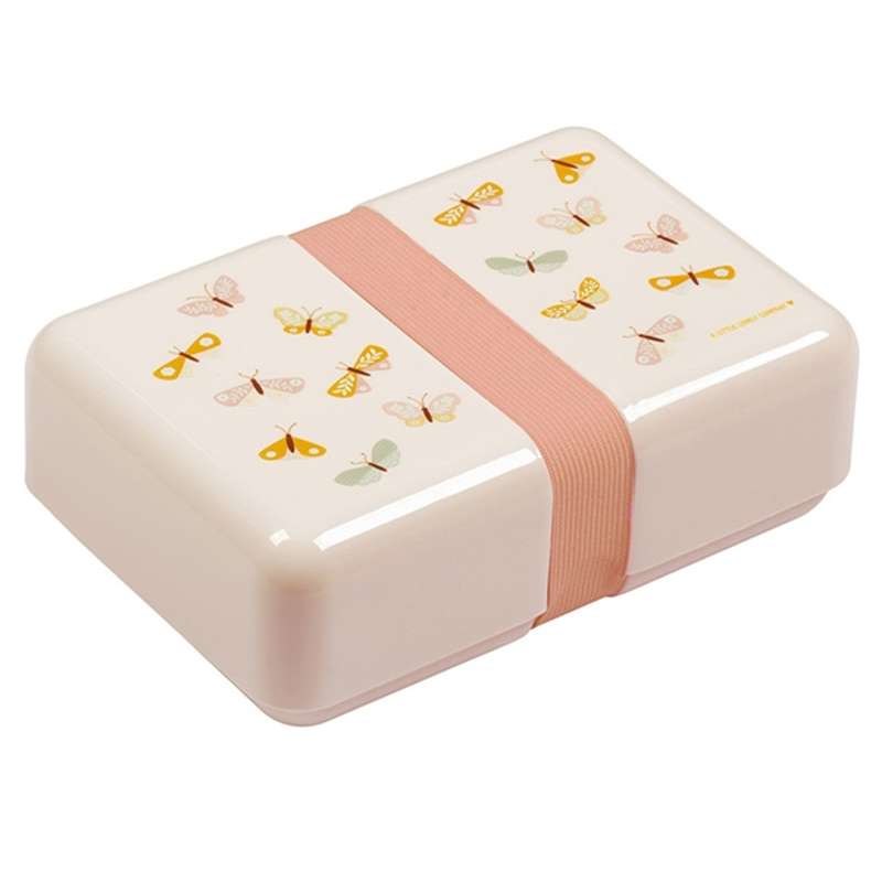 A Little Lovely Company Lunchbox - Butterflies - Pink
