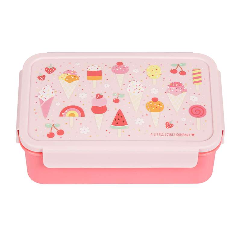 A Little Lovely Company Remindable Bento Lunch Box - Ice cream - Pink