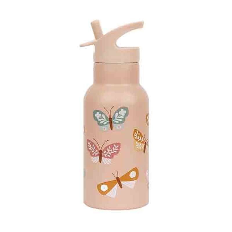 A Little Lovely Company Thermos Flask - 350 ml. - Butterflies - Pink