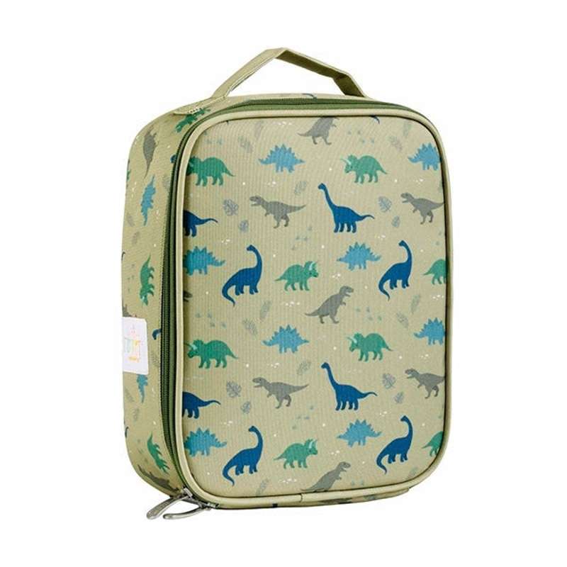 A Little Lovely Company Cooler Bag - Dinosaur - Olive