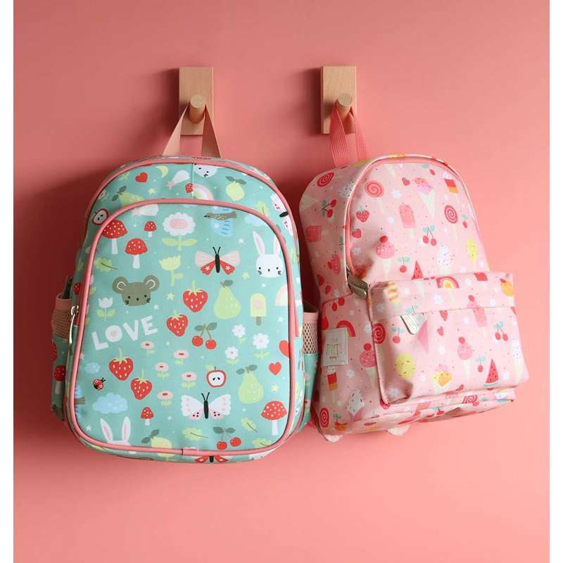 A Little Lovely Company Backpack with Cooler Pocket - Joy - Mint