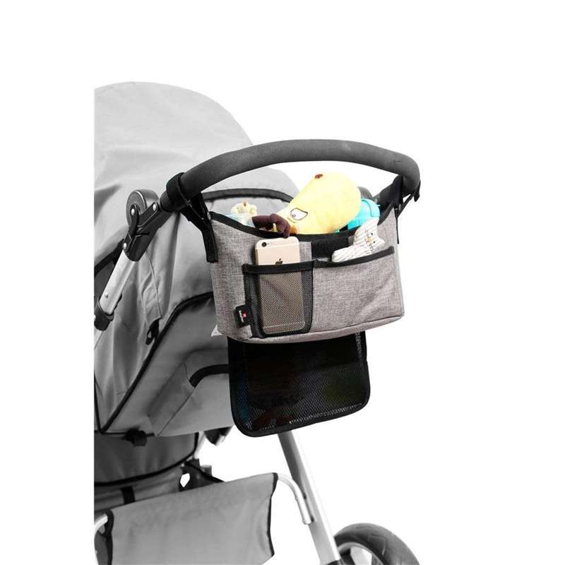 Baby Dan Bag for stroller, gray/black