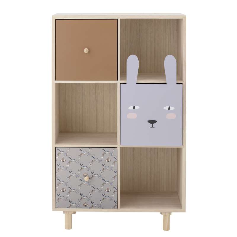 Bloomingville Calle Bookcase with Drawers - Emperor Tree - Natural