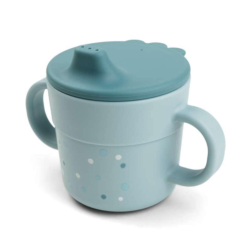 Done by Deer Foodie Sippy Cup - Happy Dots - Blue