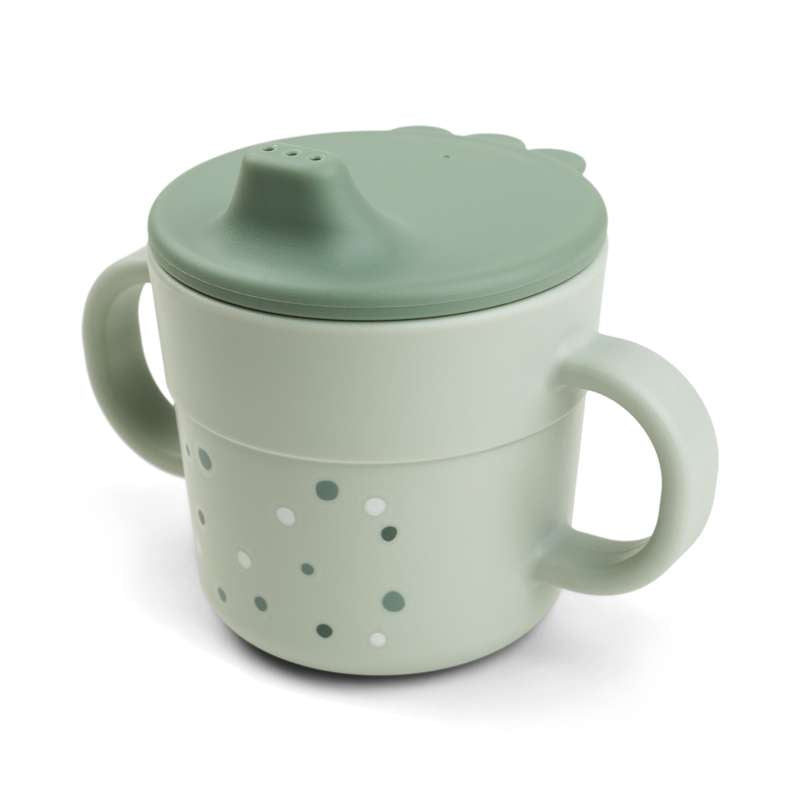 Done by Deer Foodie Sippy Cup - Happy Dots - Green