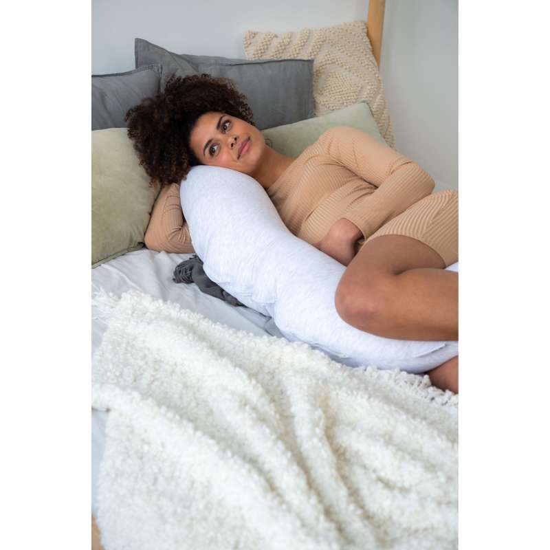 Doomoo Nursing Pillow / Pregnancy Pillow - Light gray melange