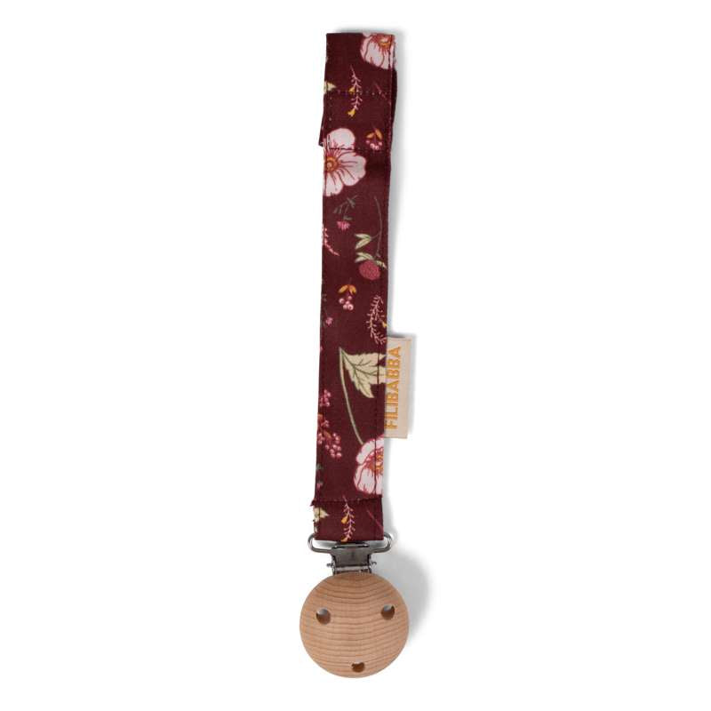 Filibabba Pacifier holder with velcro closure - Fall Flowers