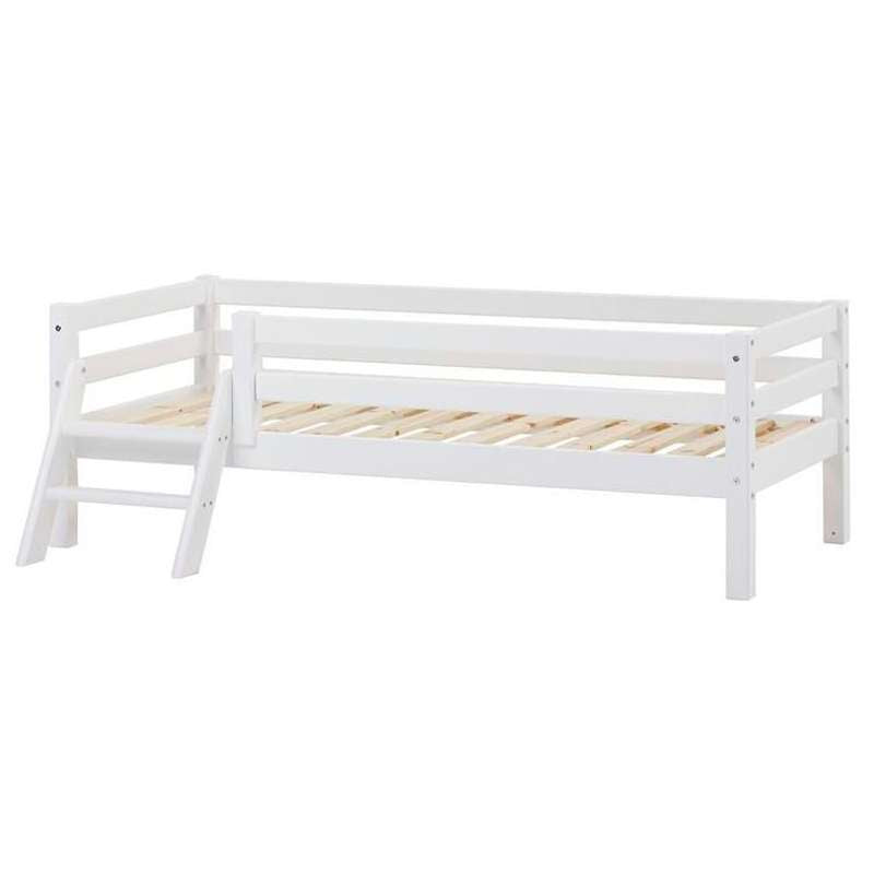Hoppekids Junior bed 70x160cm - ECO Dream wit ladder and rail - White