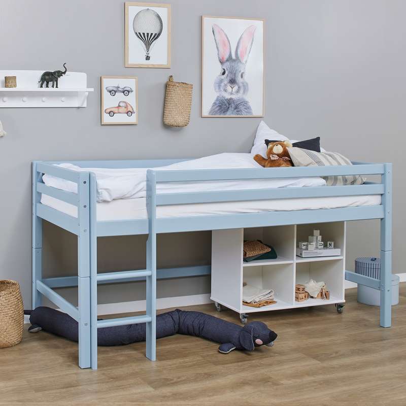 Hoppekids ECO Dream My Color Half-high bed 90x200 cm - Dream Blue