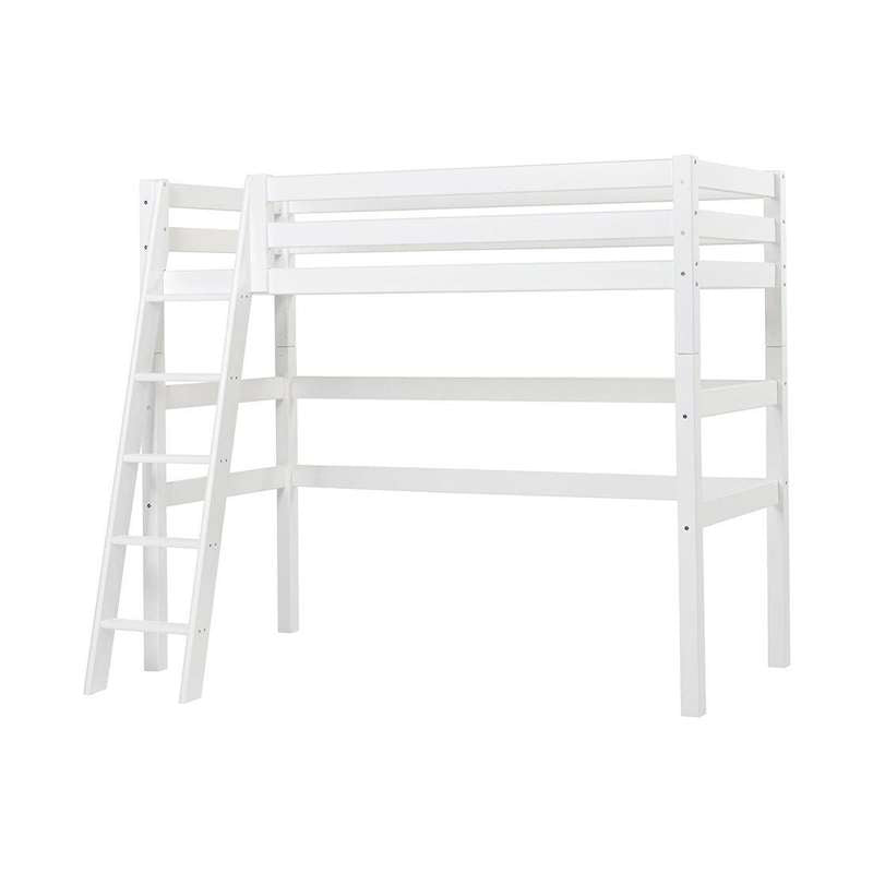 Hoppekids ECO Luxury High bed 90x200cm with sloping ladder - White