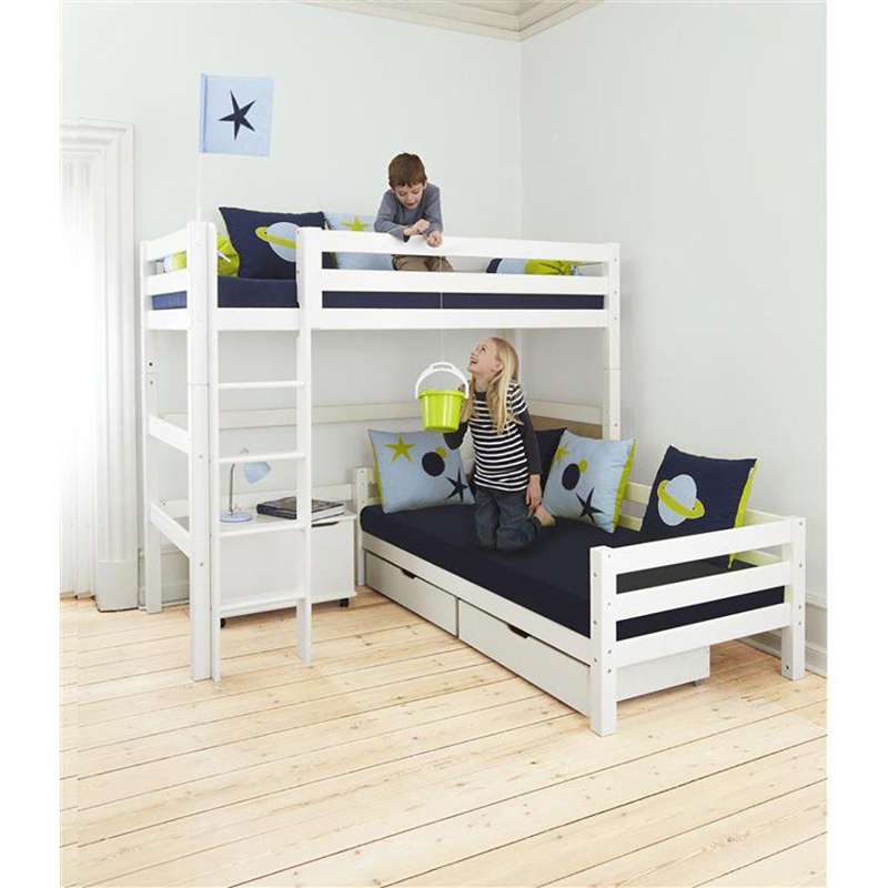 Hoppekids ECO Luxury Bunk bed angle combination 90x200cm - White