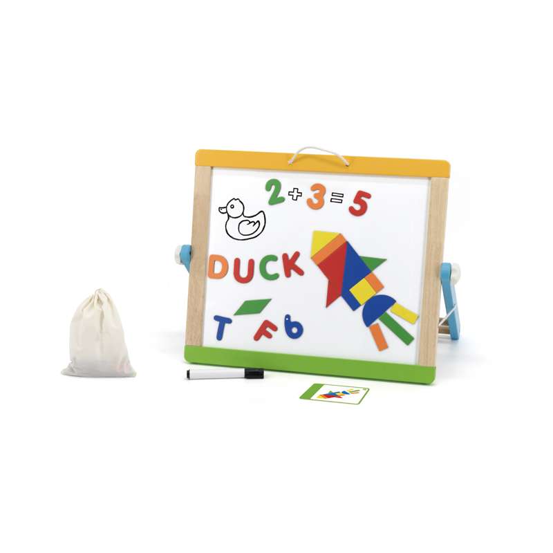 Kid'oh Magnetic whiteboard and chalkboard with accessories