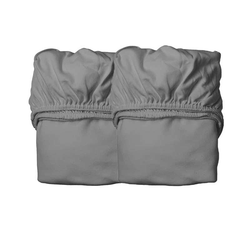Leander Sheet 60x115 cm for baby bed - Organic - 2 pack - Cool Grey