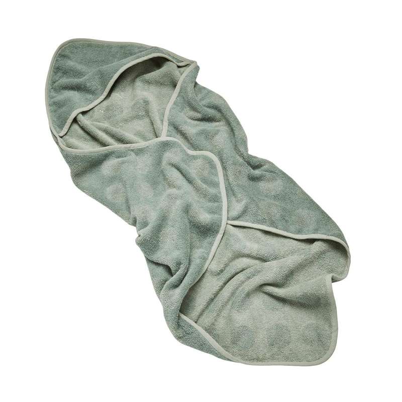 Leander Hoodie Baby Towel - Sage green