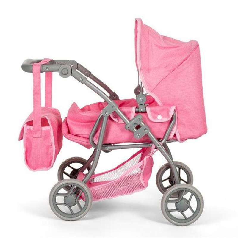 MaMaMeMo Doll Stroller with Carrycot - Pink