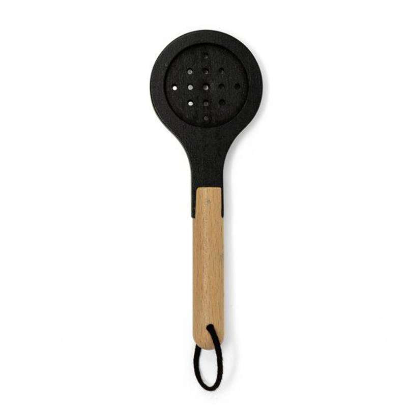 MaMaMeMo Body Food kitchen accessories - ladle with holes in wood