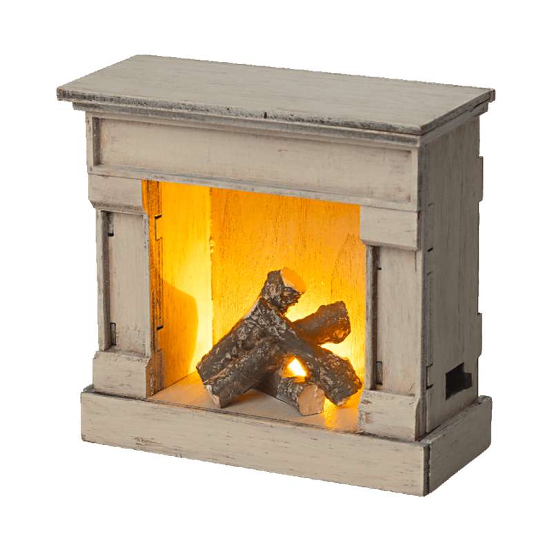 Maileg Fireplace - Vintage - Offwhite (8.5 cm.)