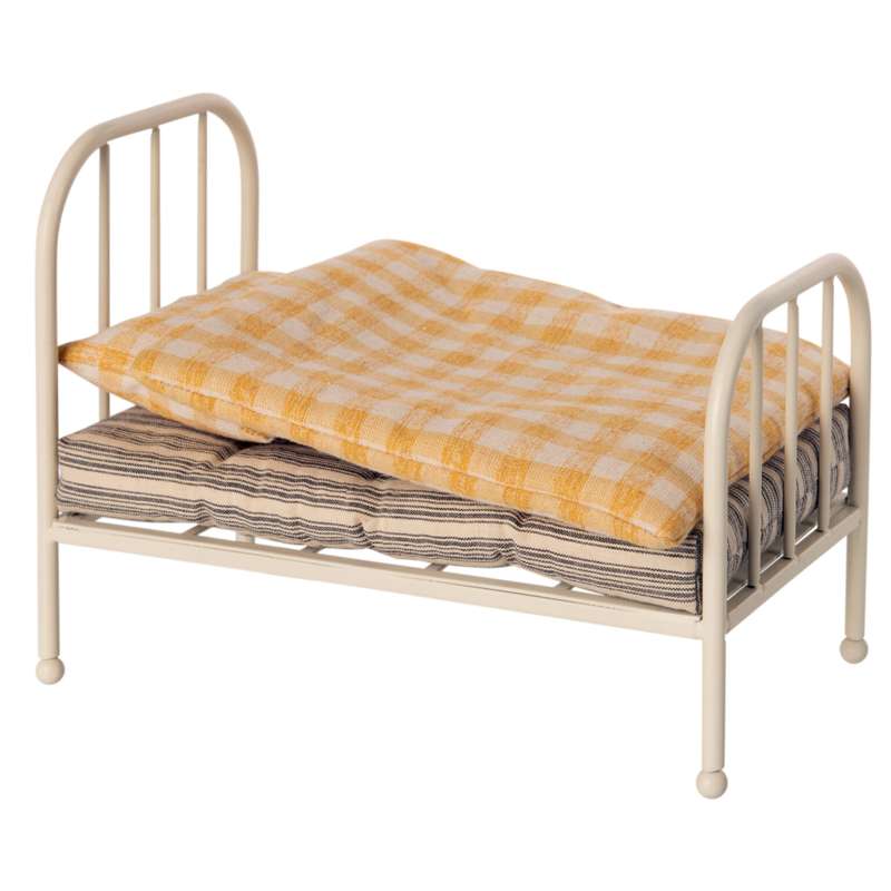 Maileg Vintage Bed in Metal - White (15 cm.)