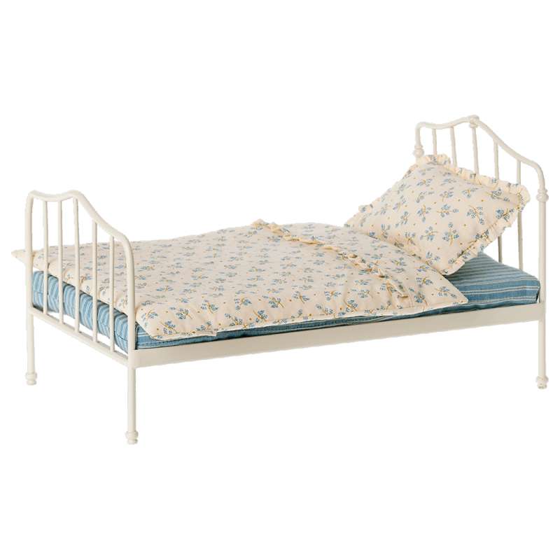 Maileg Vintage Bed in Metal - White (15 cm.)
