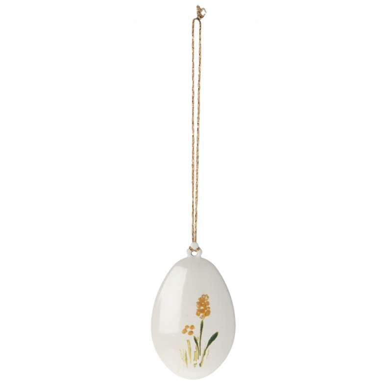 Maileg Easter Egg - Hanging with Smooth Edge - Yellow (6 cm.)