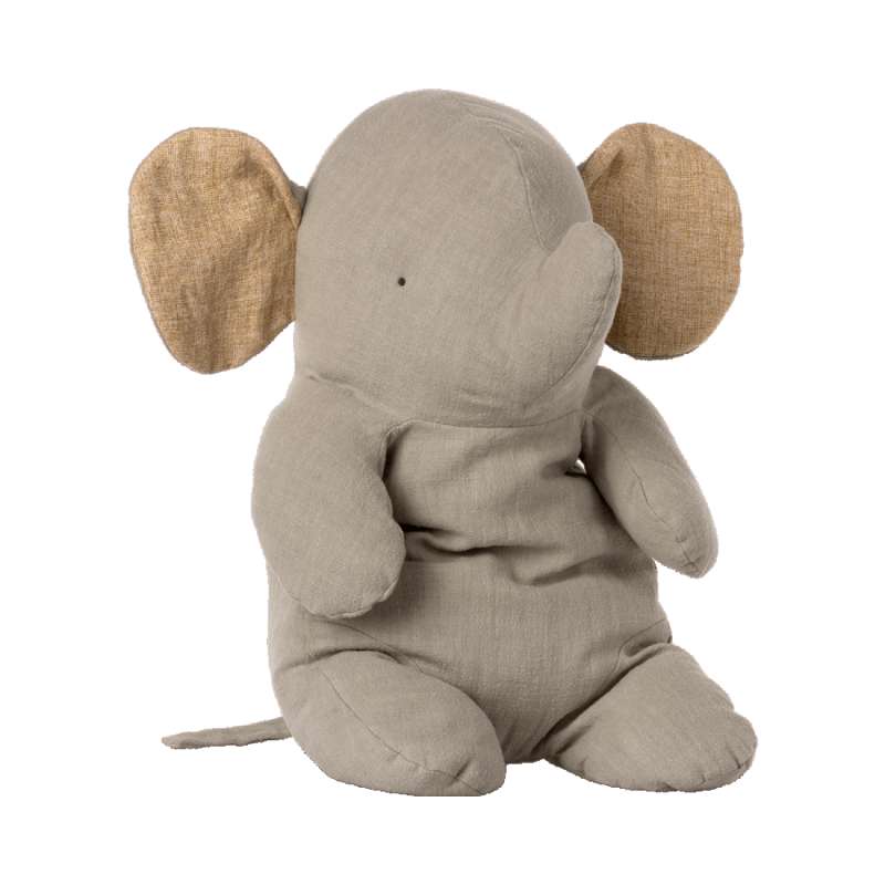 Maileg Safari Friends - Big Elephant Teddy Bear - Gray (50 cm.)