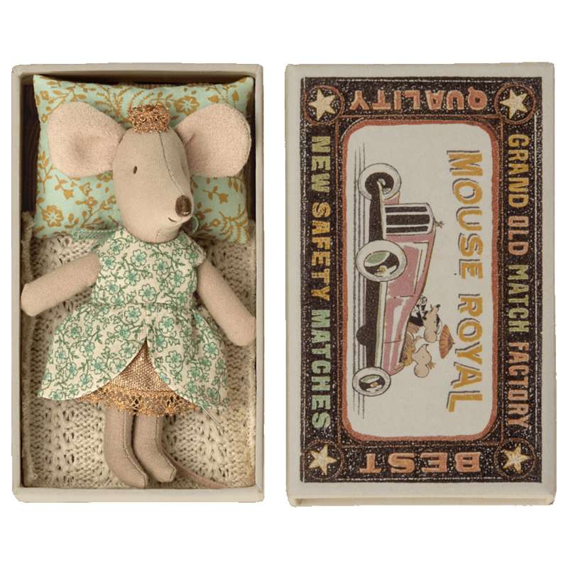Maileg Big Sister Mouse in Box - Striped Dress (13 cm.)