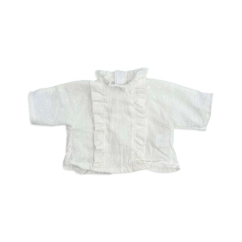 Memories by Asi Doll Clothing (43-46 cm) Shirt with Calf Crochet - Off-white