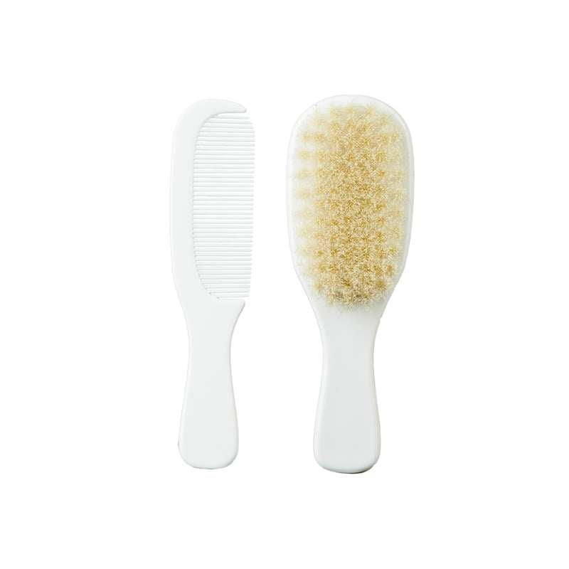 Mininor - Comb and brush set with luxurious soft goat hair (12m+)