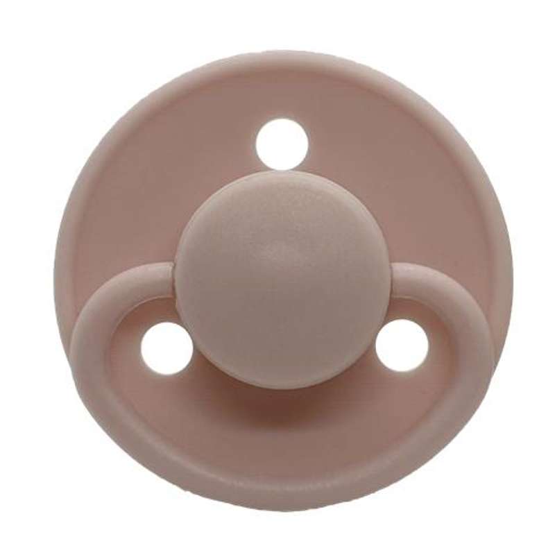 Mininor Round fool's pacifier latex - pink 2-pack - 0m+