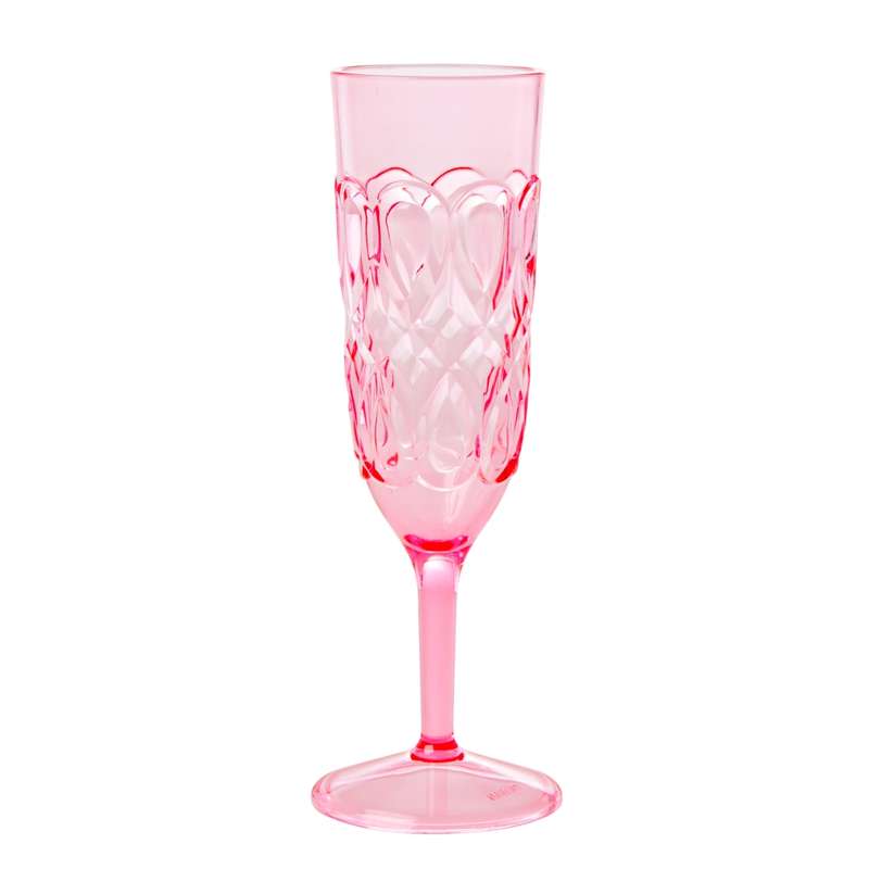 RICE Champagne Glass in Acrylic - Pink