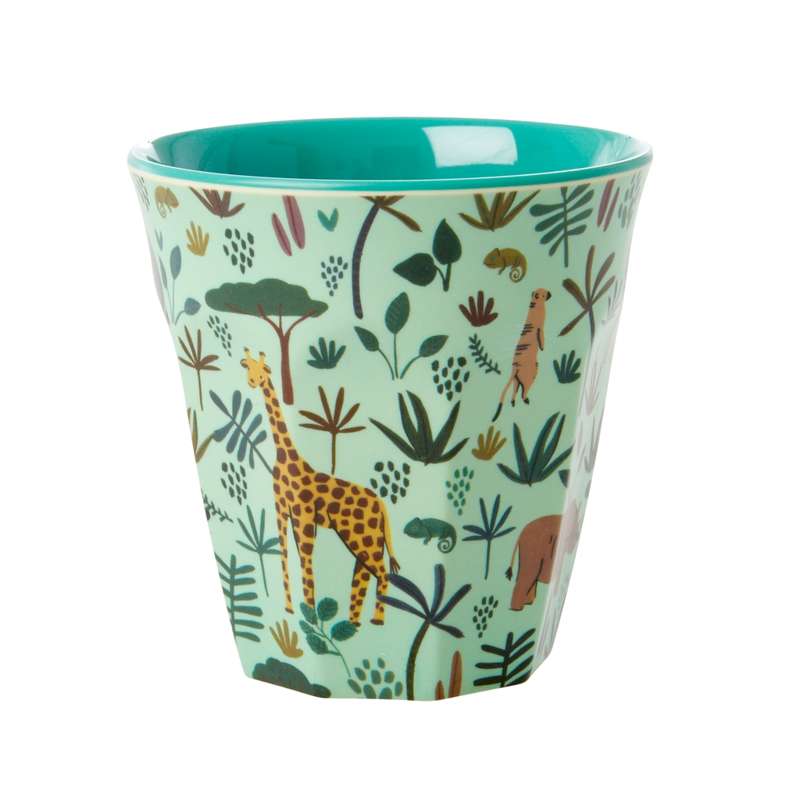 RICE Cup - Medium - Jungle Animals - Green
