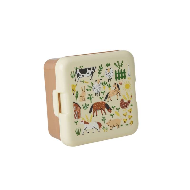 RICE Lunchbox with 1 Compartment - Small - Farm Totable - Brown