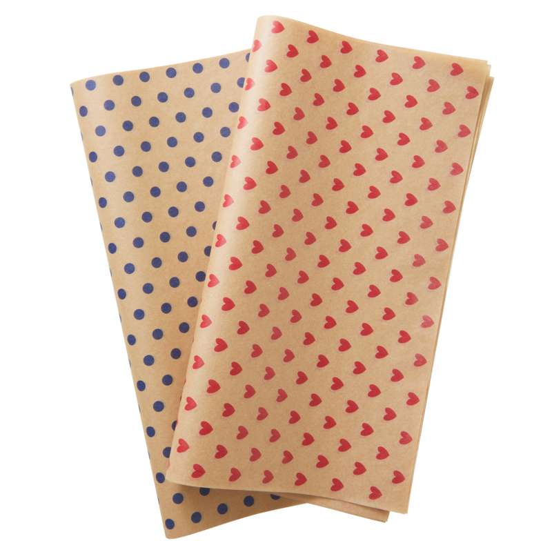 RICE 50 pieces Sandwich paper - Hearts - Red