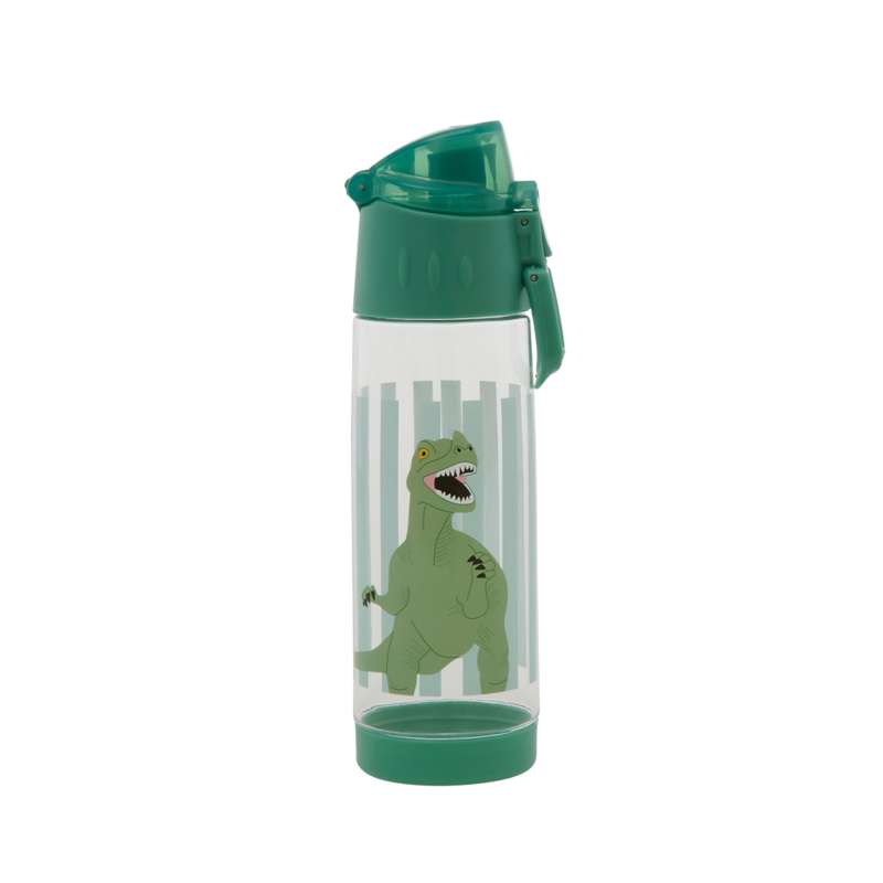 RICE Drinking bottle with straw function - Dino - 500 ml. - Green