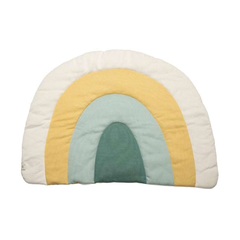 Sebra Knitted play mattress - rainbow - dusty green