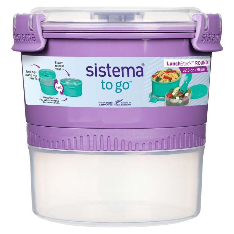 Sistema Lunch Stack To Go - 965 ml - Misty Purple