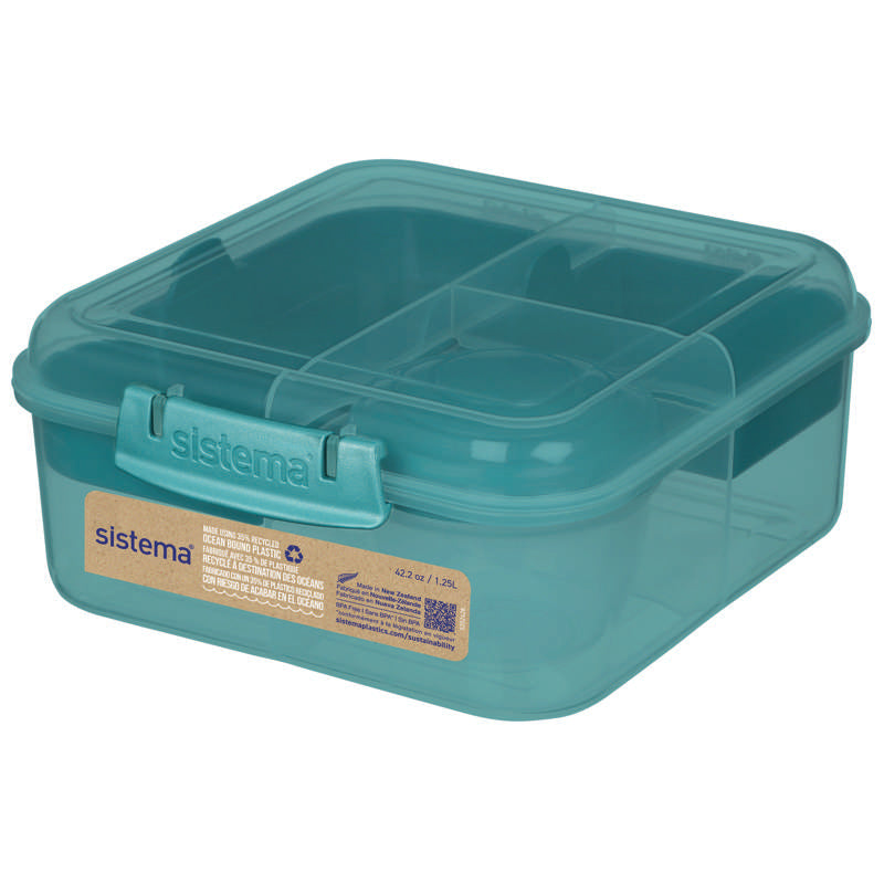 REVIVE Food Box System - Bento Cube - 1.25L - Teal Stone