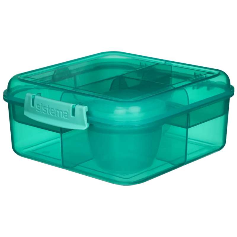 Sistema Bento Lunch Box - Compartmentalized with Container - 1.25L - Teal