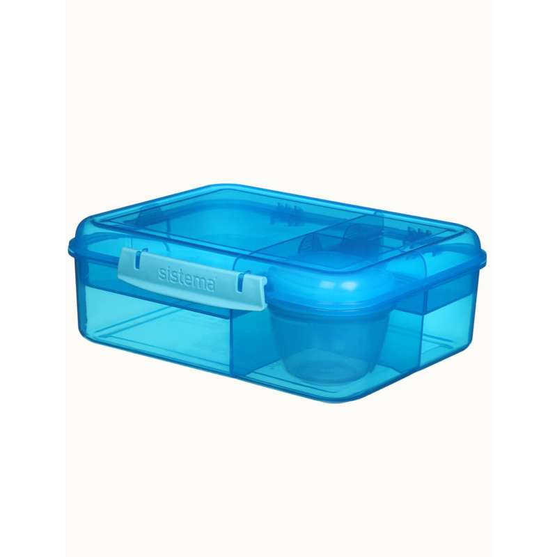 Sistema Bento Lunch Box - Compartmentalized with Container - 1.65L - Blue