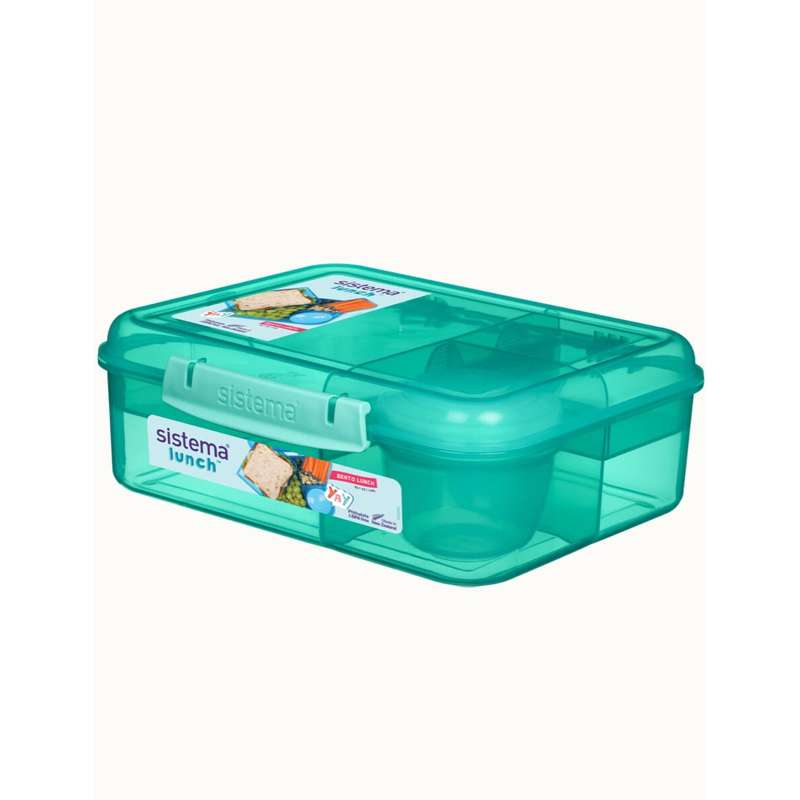 Sistema Bento Lunch Box - Compartmentalized with Container - 1.65L - Minty Teal