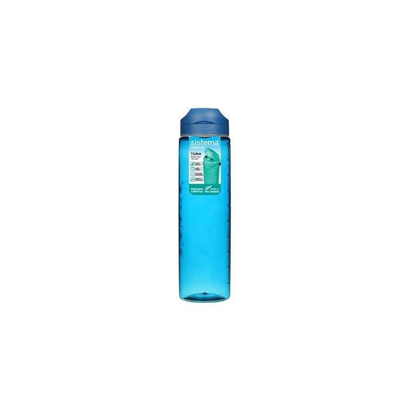 Sistema Water Bottle - Tritan Flip Top with Measurement Unit - 1L - Ocean