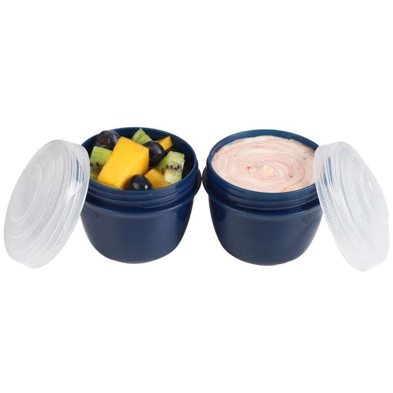 Sistema RENEW - Yogurt containers with screw lids - 2-Pack - 150 ml - Navy